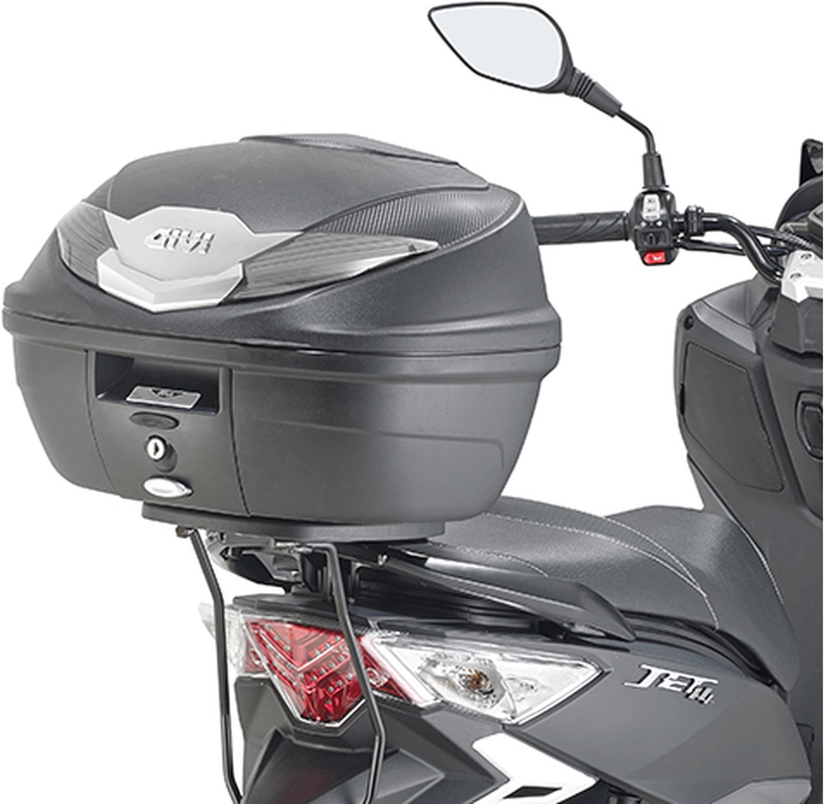 Monolock Black Tech Top Case - 30 Lt C30Nt Technopolymer - Givi Compatible With Sym Jet 14 125 - 200 (2017-2020)