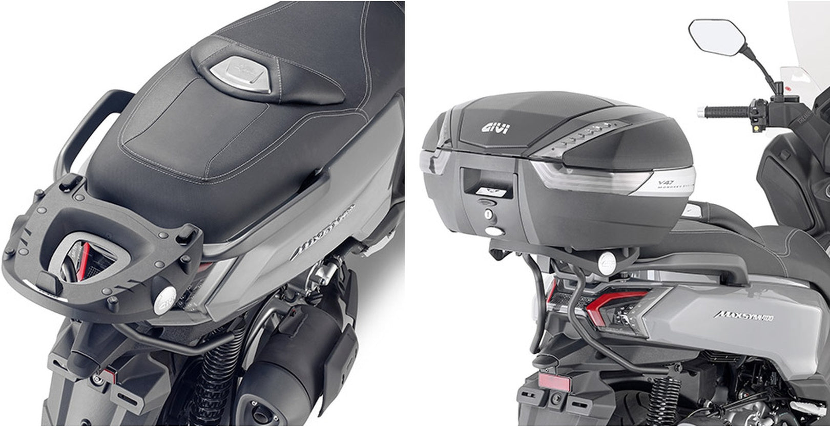 Monokey Black Top Bag - 40 Lt Nylon - Givi Compatible With Sym Max Sym 400 (2021-2024)