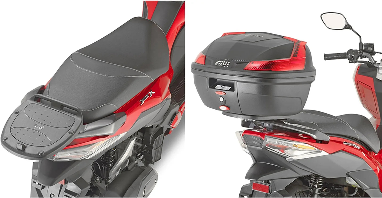 Baúl Monolock Simply Iv Negro Tech 45 Lt Simply Iv Plastico - Givi Compatible Con Sym Jet X 125 (2021-2024)
