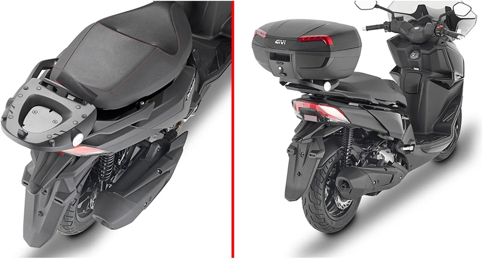Baúl Monolock Vision Negro Tech 34 Lt Vision Plastico - Givi Compatible Con Sym Joyride 300 (2022-2024)