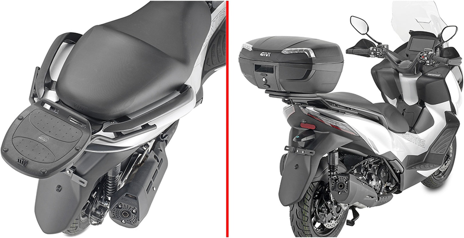Monolock Blade Black Top Case - 47 Lt Blade Technopolymer - Givi Compatible With Zontes 350 E (2023-2024)
