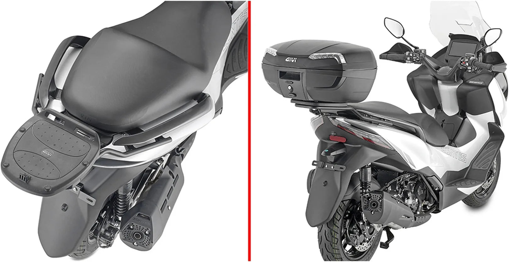 Baúl Monolock Blade Negro Tech 47 Lt Blade Plastico - Givi Compatible Con Zontes 350 E (2023-2024)