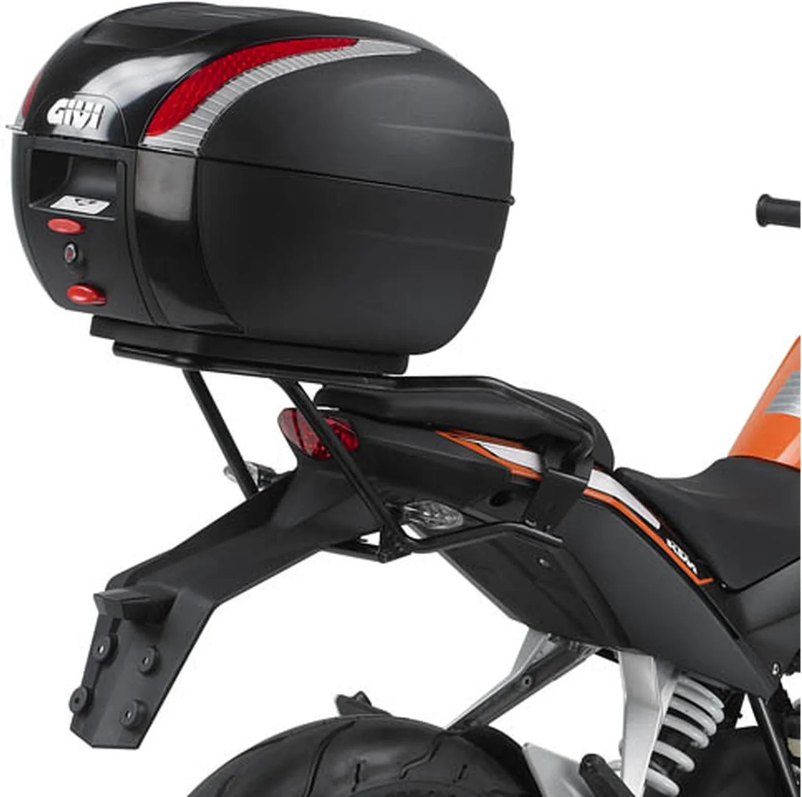 Baúl Monolock Blade Negro Tech 37 Lt Blade Plastico - Givi Compatible Con Ktm 125 Duke (2011-2016)
