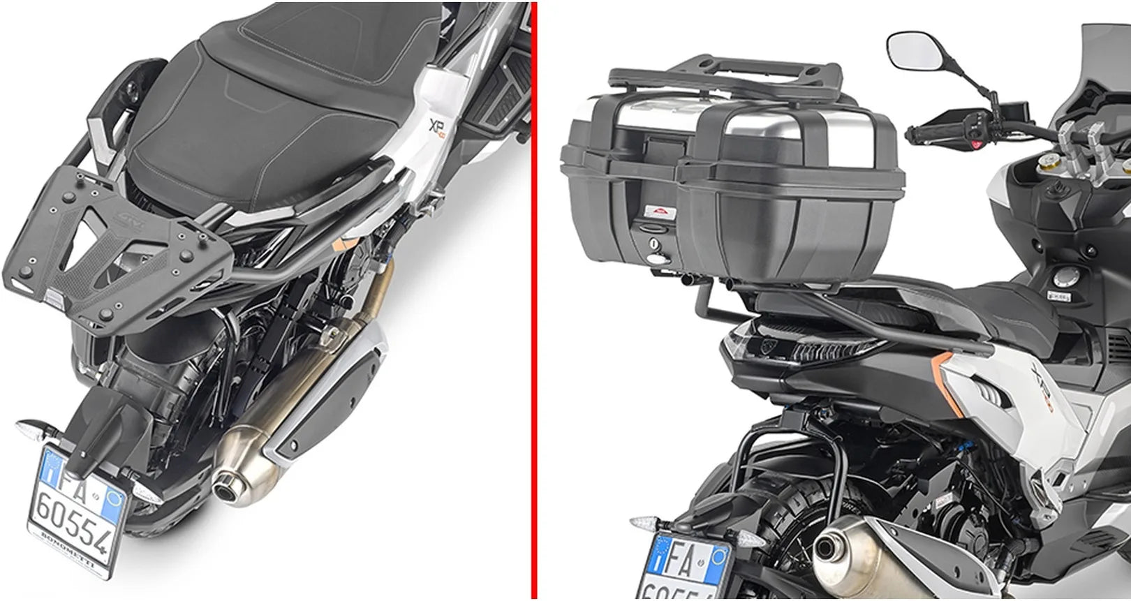 Baúl Monolock Vision Negro 34 Lt Vision Plastico - Givi Compatible Con Peugeot Xp 400 Allure (2023)