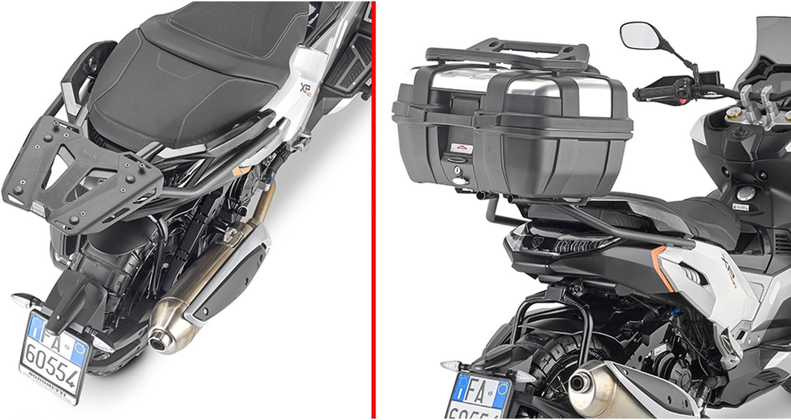 Monokey Trekker Alaska Black Aluminium Top Case - 56 Lt Trekker Alaska Aluminium - Givi Compatible With Peugeot Xp 400 Allure (2023)