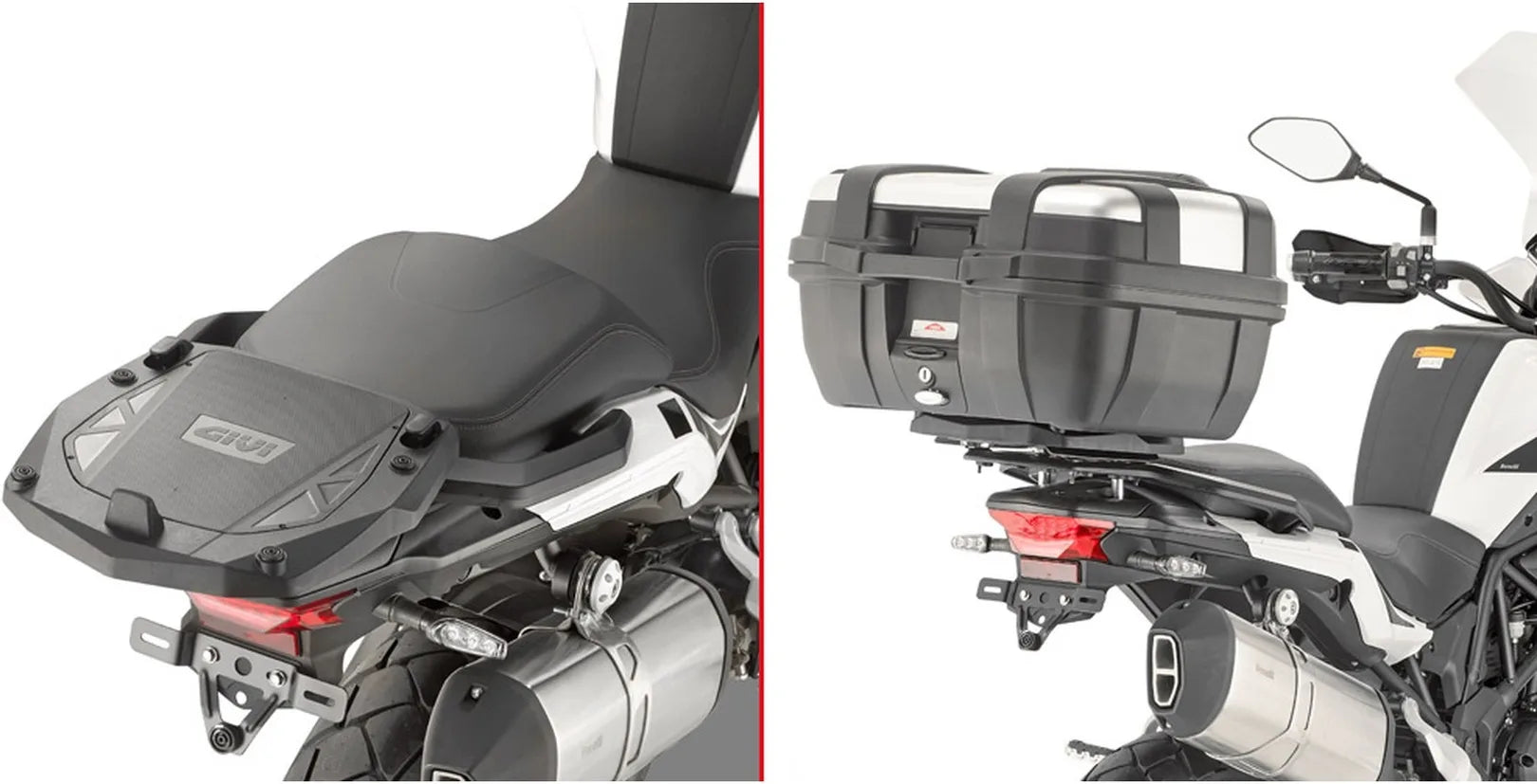 Baúl Monokey Arena Negro Tech 45 Lt Arena Plastico - Givi Compatible Con Benelli Trk 502 X (2020-2024)