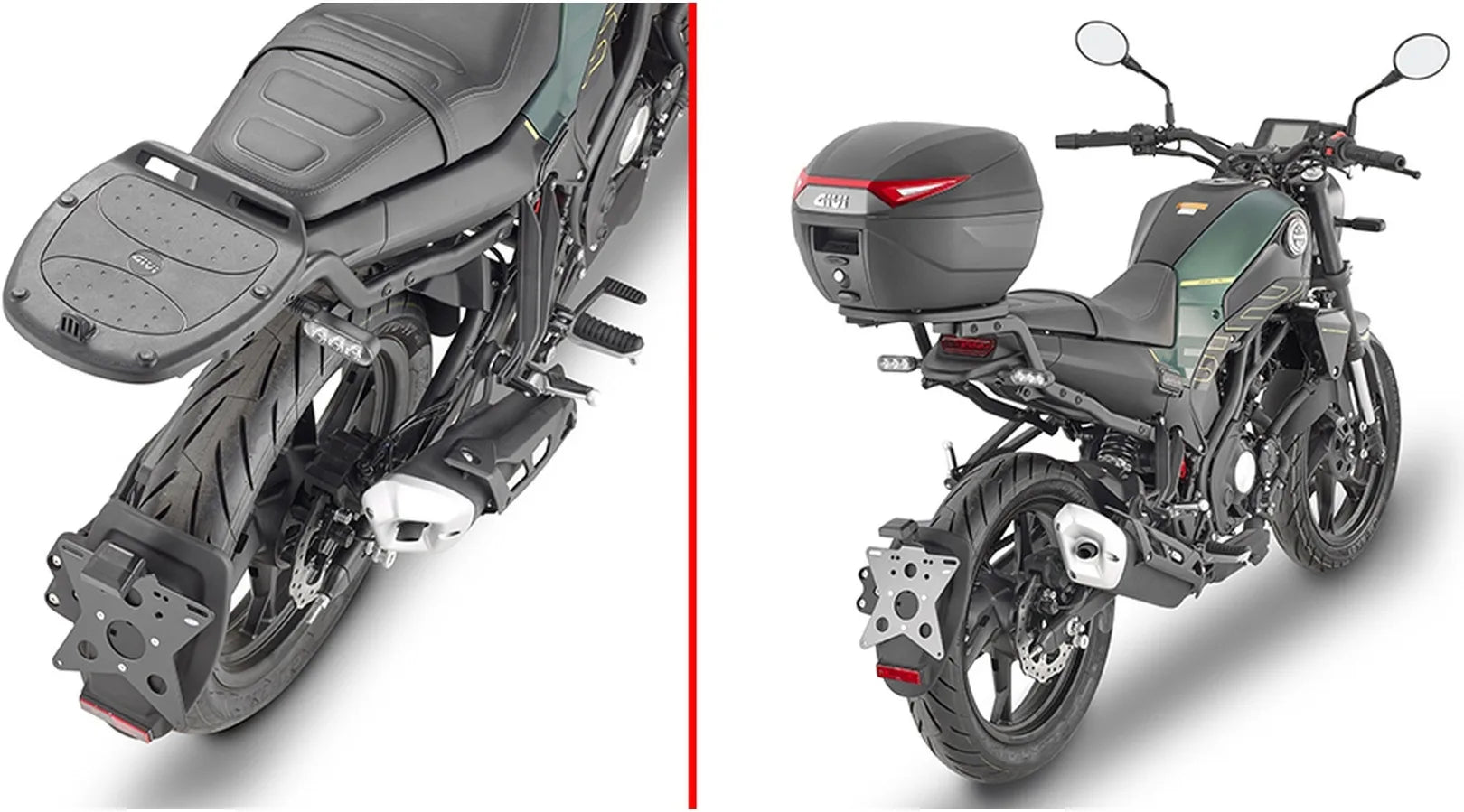 Baúl Monolock Negro 29 Lt Plastico - Givi Compatible Con Benelli Leoncino 125 (2022-2024)