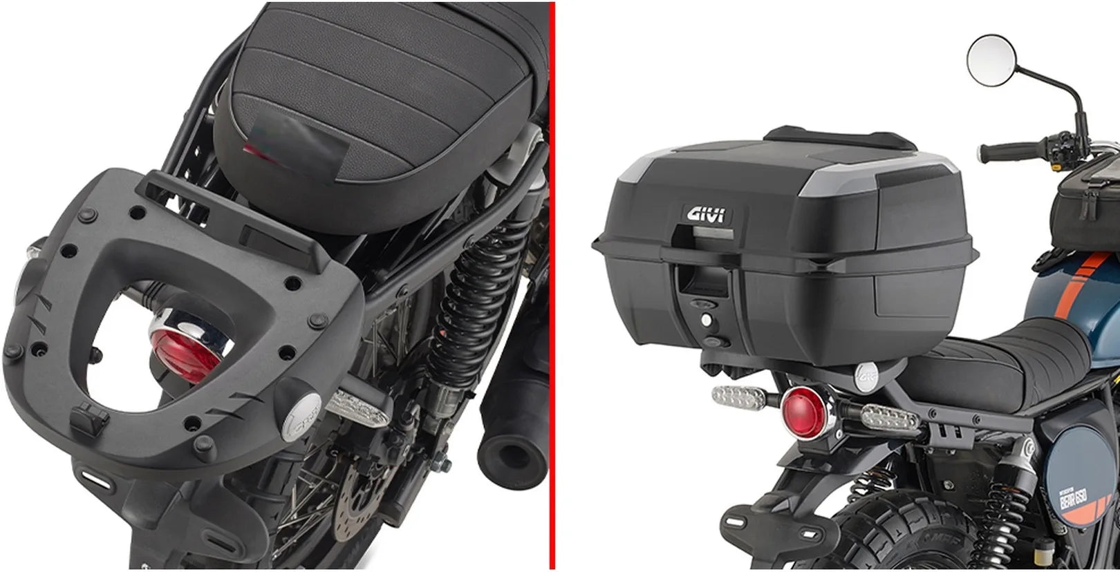 Baúl Monokey Maxia 5 Plata 58 Lt Maxia 5 Plastico - Givi Compatible Con Royal Enfield Bear 650 (2025)