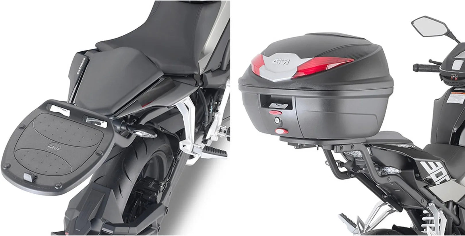 Baúl Monolock Simply Iv Negro 45 Lt Simply Iv Plastico - Givi Compatible Con Cfmoto 300 Nk (2021-2023)