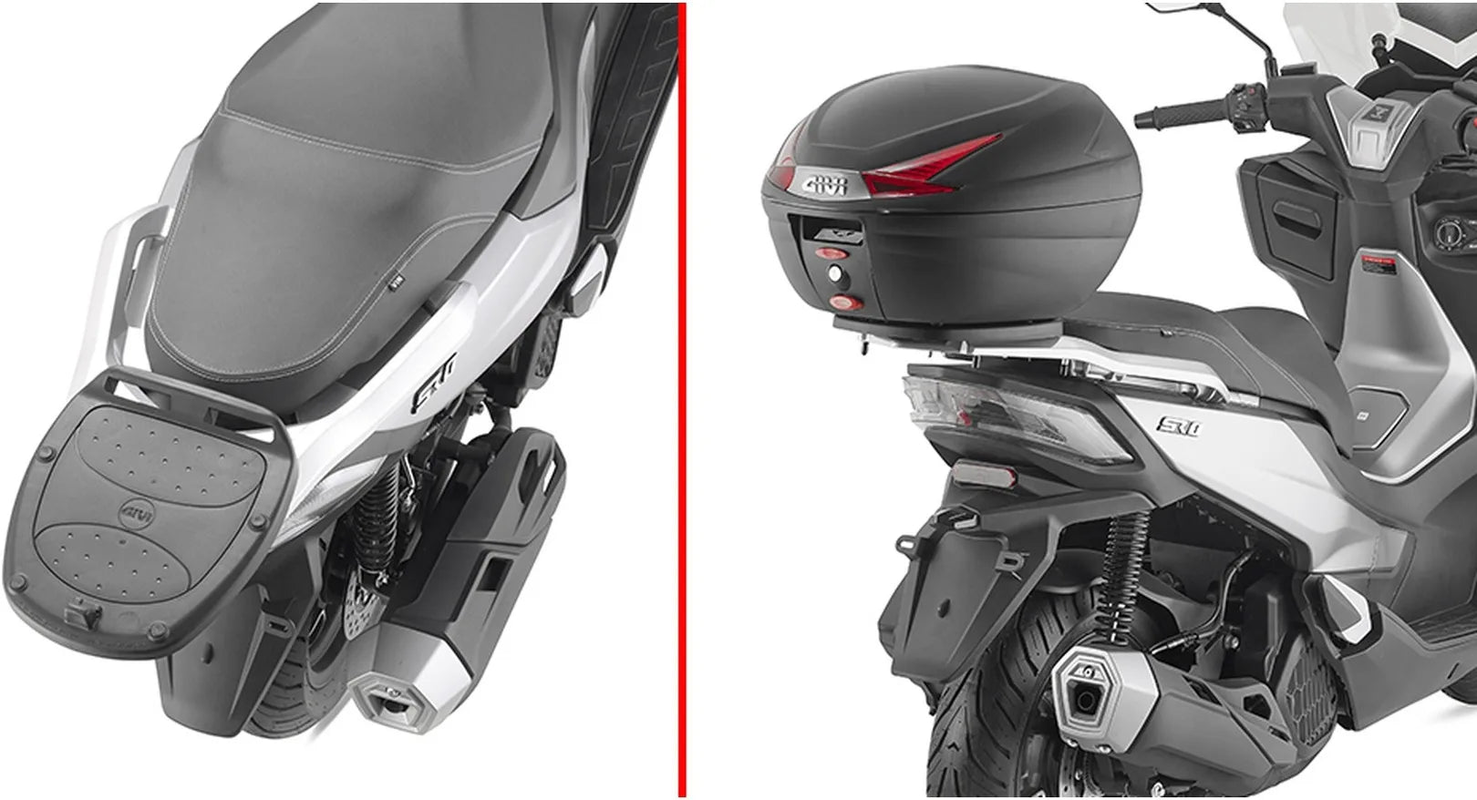Baúl Monolock Negro Tech 29 Lt Plastico - Givi Compatible Con Voge Sr1 125 (2023-2024)