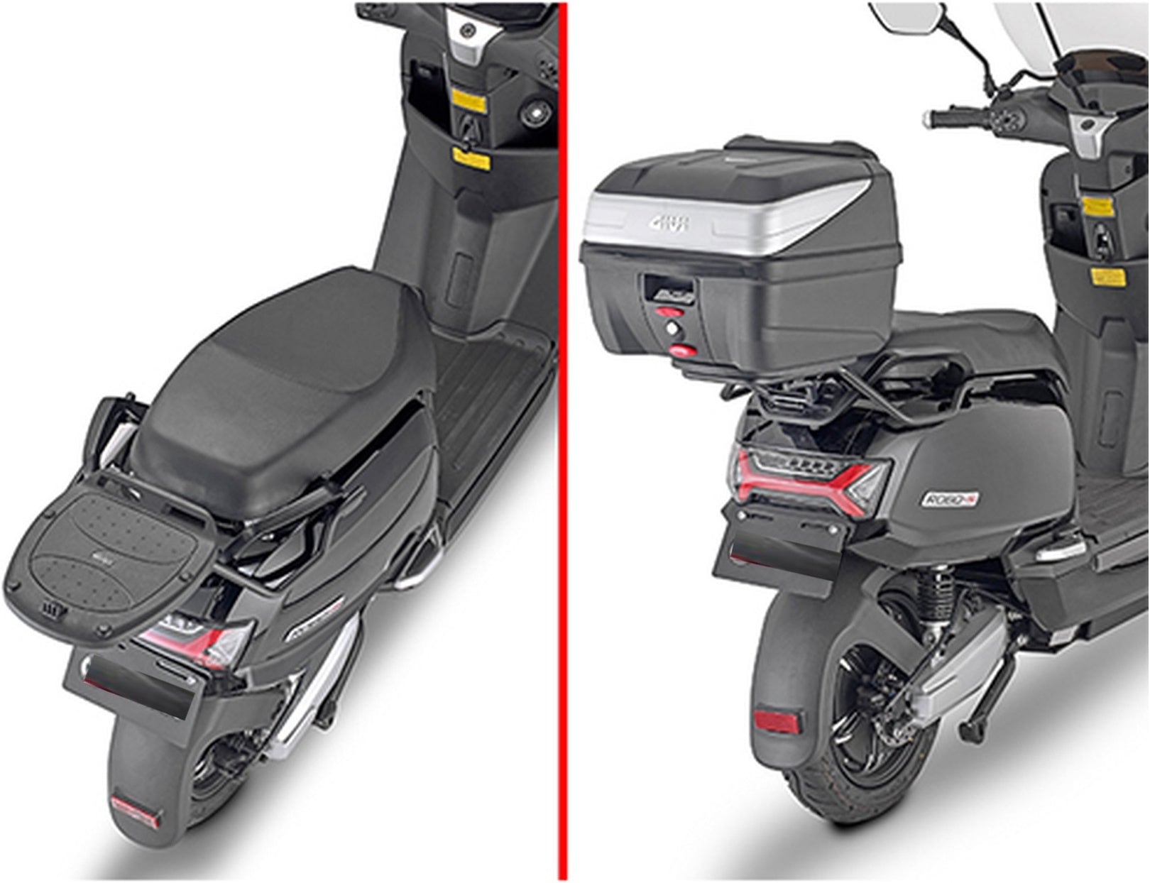 Monolock Black Tech Top Case - 30 Lt Technopolymer - Givi Compatible With Sunra Robo S (2021-2024)