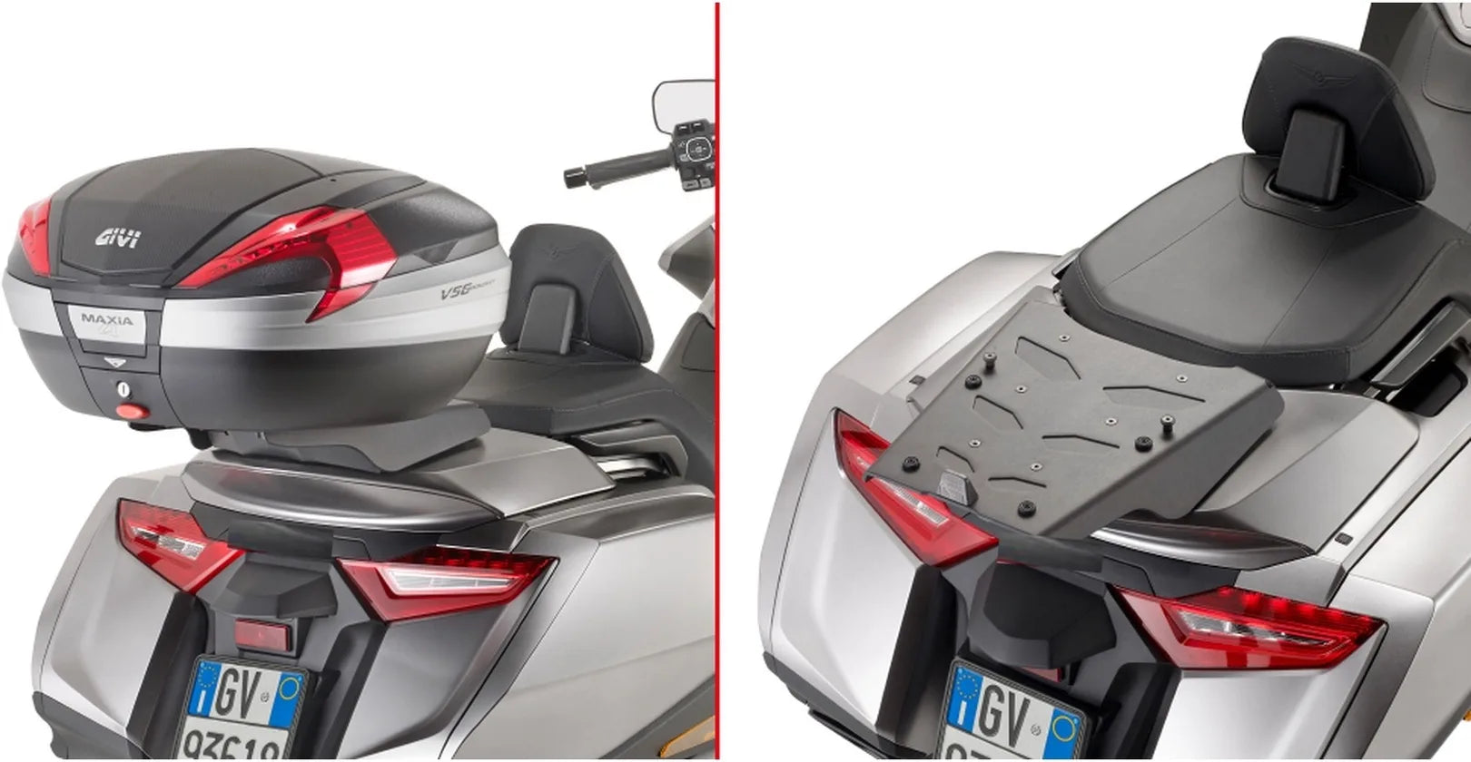 Baúl Monokey Trekker Aluminio Negro 46 Lt Trekker Aluminio - Givi Compatible Con Honda Gl 1800 Gold Wing (2018-2024)