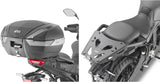 Baúl Monokey Carbon Look Tech 47 Lt Plastico - Givi Compatible Con Yamaha Tracer 9 - Gt - Gt+ (2021-2024)