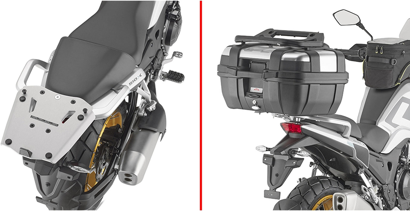 Rear Rack In Aluminium For Monokey Top-Case Aluminium - Givi Compatible With Kove Moto 510 X (2024)