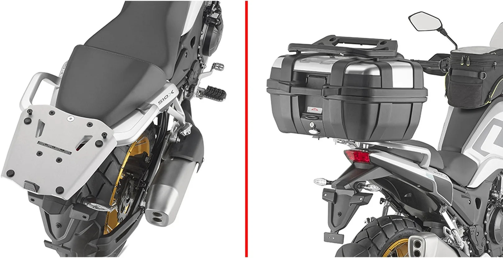Baúl Monokey Trekker Alaska Aluminio 56 Lt 6Kg Trekker Alaska Aluminio - Givi Compatible Con Kove Moto 510 X (2024)