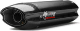 Tubo De Escape Con Homologación Acústica Suono Acero Negro Carbono - Mivv Compatible Con Kawasaki Zx-10R (2007-2008)