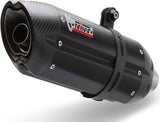 Exhaust Tip With Noise Certification Suono Steel Black Carbon - Mivv Compatible With Honda Cb 500 X (2013-2015)