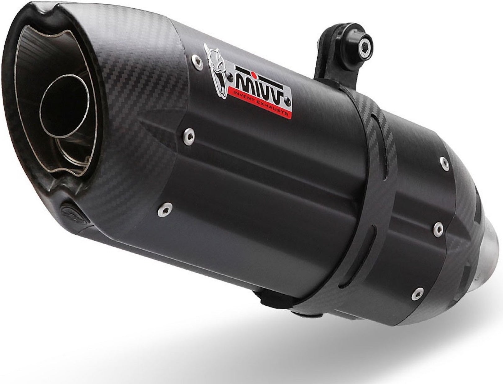 Uncatalysed Exhaust System Without Sound Certification Suono Steel Black Carbon - Mivv Compatible With Ducati Multistrada 1260 (2018-2020)