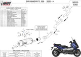 Complete Exhaust System Without Catalytic Converter And Without Sound Certification Speed Edge Steel Black Carbon - Mivv Compatible With Sym Max Sym Tl 500 (2020)