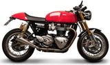 Escape Doble Con Homologación Acústica Conical Acero Inox - Termignoni Compatible Con Triumph Truxton (2016-2020)