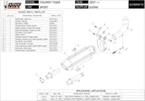 Tubo De Escape Sin Catalizador Y Con Homologación Acústica Suono Acero Negro Carbono - Mivv Compatible Con Triumph Tiger 1050 (2007-2012)
