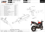 Tubo De Escape Con Homologación Acústica Suono Acero Carbono - Mivv Compatible Con Triumph Tiger 800 (2011-2016)