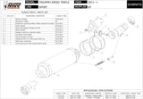Tubo De Escape Con Homologación Acústica Gp Acero Negro - Mivv Compatible Con Triumph Speed Triple (2011-2015)