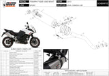 Catalytic Exhaust Tip With Sound Certification Oval Carbon Carbon - Mivv Compatible With Triumph Tiger 1050 Sport (2013-2016)