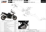 Tubo De Escape Con Catalizador Y Homologación Acústica Oval Carbono Carbono - Mivv Compatible Con Triumph Tiger 1050 Sport (2013-2016)