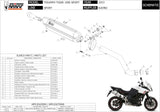 Tubo De Escape Con Catalizador Y Homologación Acústica Suono Acero Negro Carbono - Mivv Compatible Con Triumph Tiger 1050 Sport (2013-2016)