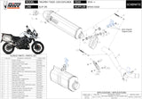 Tubo De Escape Con Homologación Acústica Speed Edge Acero Negro Carbono - Mivv Compatible Con Triumph Tiger 1200 Explorer (2016-2020)
