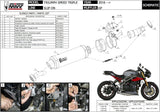 Tubo De Escape Con Homologación Acústica Gp Acero Negro - Mivv Compatible Con Triumph Speed Triple (2016-2017)