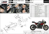 Tubo De Escape Con Homologación Acústica Suono Acero Negro Carbono - Mivv Compatible Con Triumph Speed Triple (2016-2017)