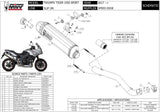 Exhaust Tip With Noise Certification Speed Edge Steel Black Carbon - Mivv Compatible With Triumph Tiger 1050 Sport (2017-2020)