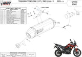 Exhaust Tip With Noise Certification Speed Edge Steel Black Carbon - Mivv Compatible With Triumph Tiger 900 - Gt - Pro (2021-2024)