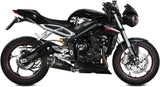 Tubo De Escape Con Homologación Acústica Delta Race Acero Negro Carbono - Mivv Compatible Con Triumph Street Triple 660 S (2017-2022)