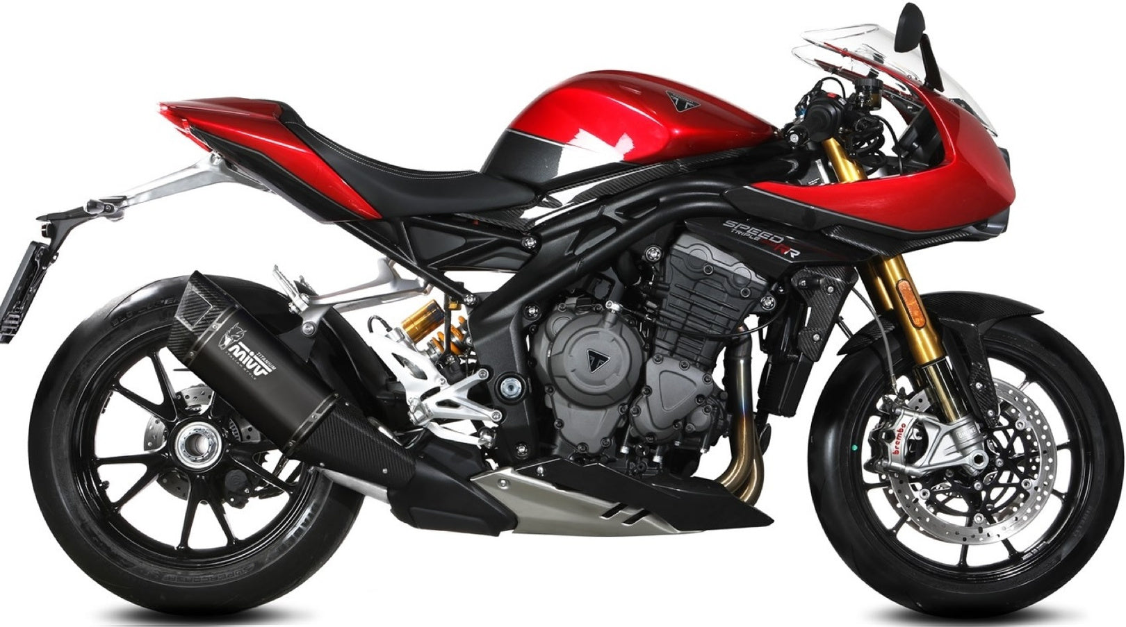 Exhaust Tip With Noise Certification Sr-1 Titanium Black - Mivv Compatible With Triumph Speed Triple 1200 Rr - Rs (2021-2024)