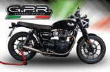 Escape Doble Con Homologación Acústica Vintacone Acero - Gpr Compatible Con Triumph Street Twin 900 (2015-2019)