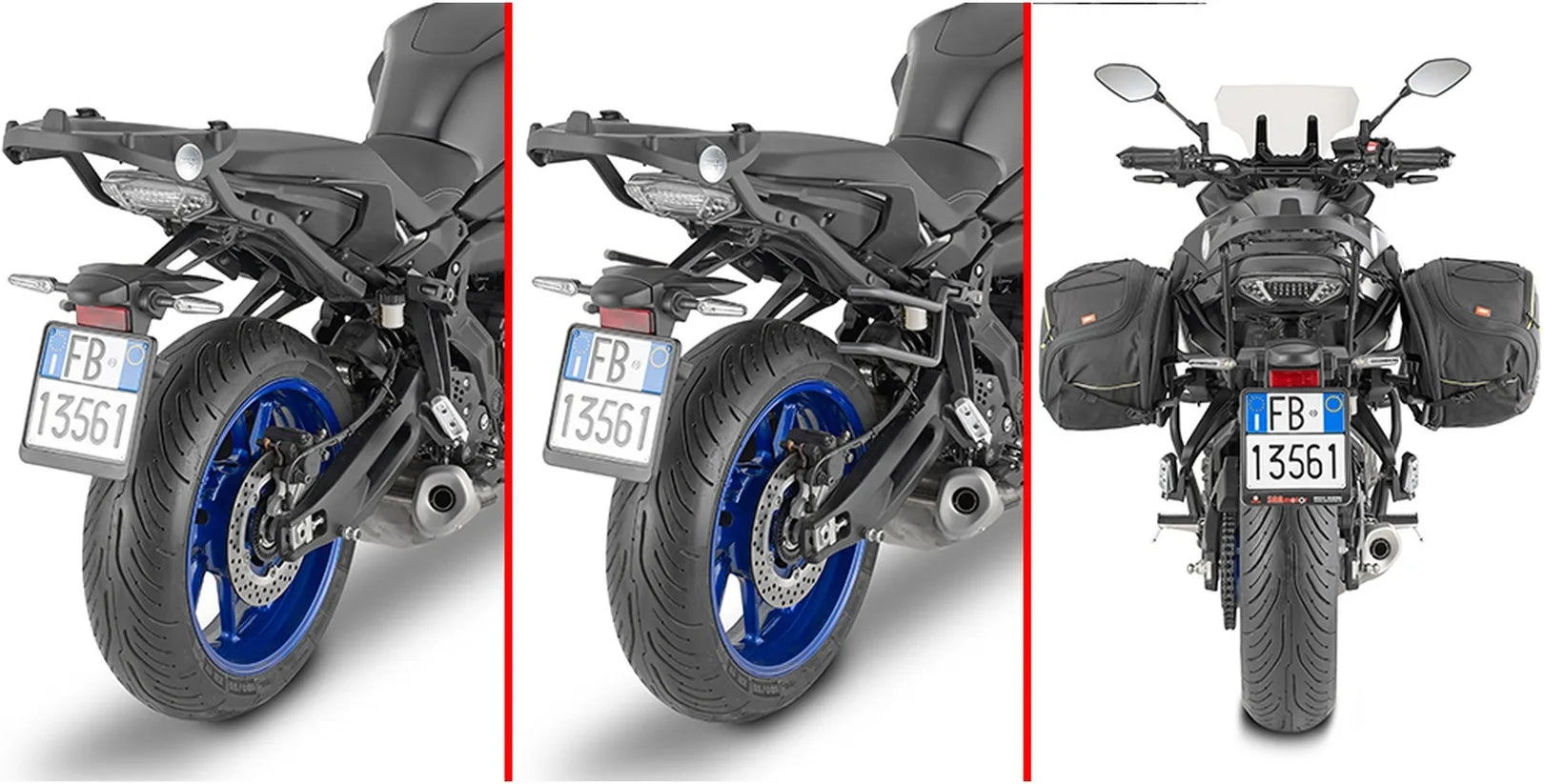 Alforjas Laterales Corium Negro 26 Lt Corium Nylon - Givi Compatible Con Yamaha Tracer 7 - Gt (2020-2024)