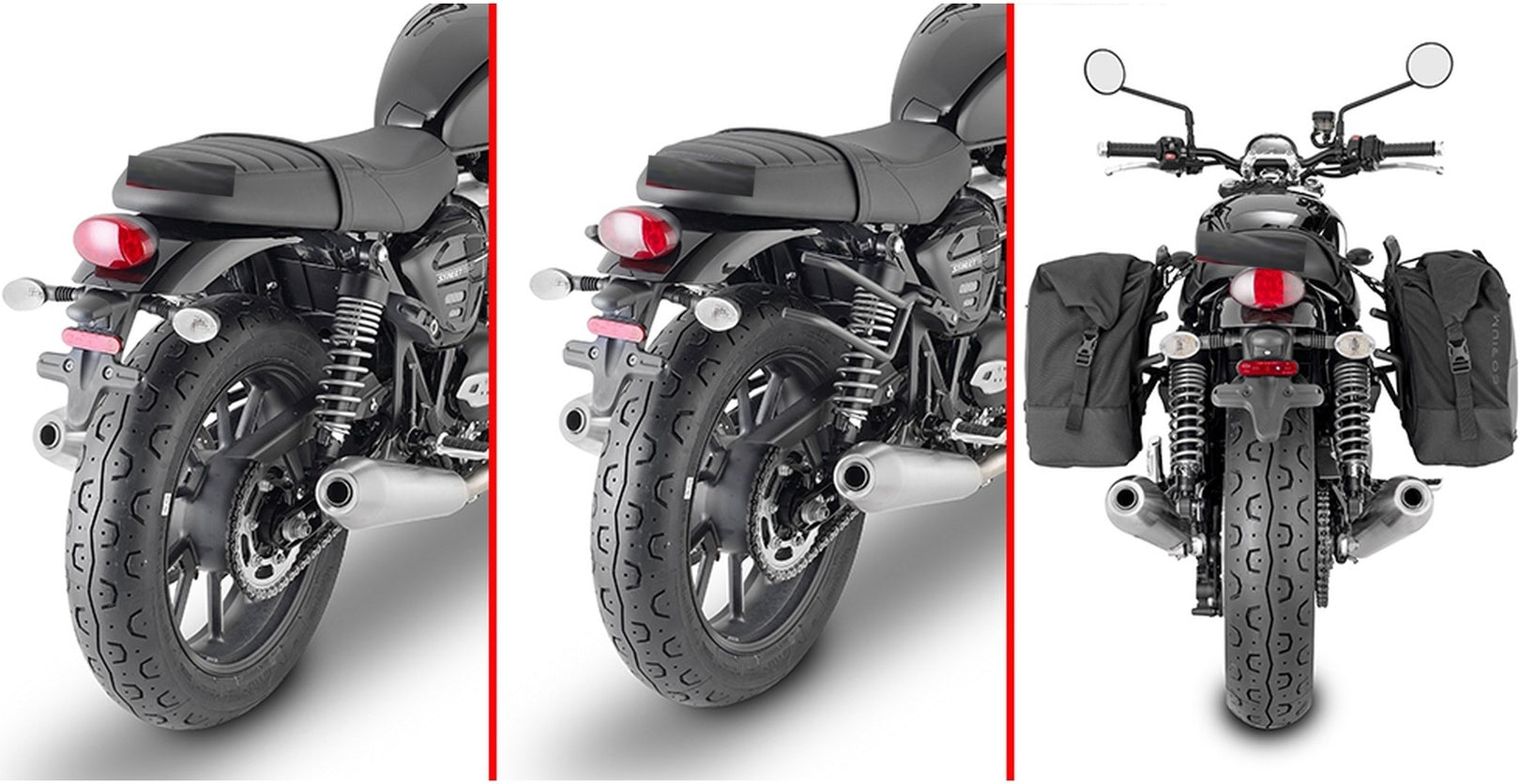 Black Side Bags - 60 Lt Nylon - Givi Compatible With Triumph Speed Twin 900 (2023-2024)