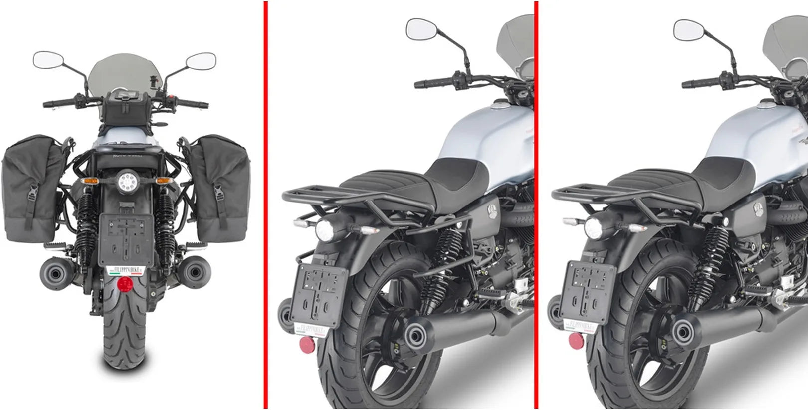 Alforjas Laterales Corium Negro 26 Lt Corium Nylon - Givi Compatible Con Moto Guzzi V7 850 Stone (2021-2024)