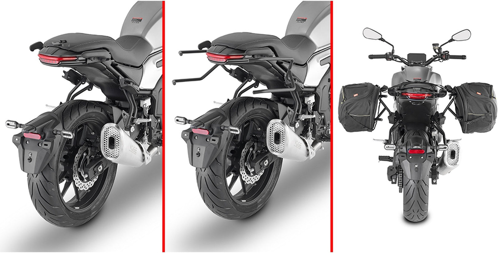 Black Side Bags - 60 Lt Nylon - Givi Compatible With Voge Trofeo 500 Ac (2022-2024)
