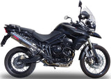 Tubo De Escape Con Homologación Acústica Trioval Acero - Gpr Compatible Con Triumph Tiger 800 - Xr - Xc - Xrx - Xcx - Xrt - Xca (2011-2016)