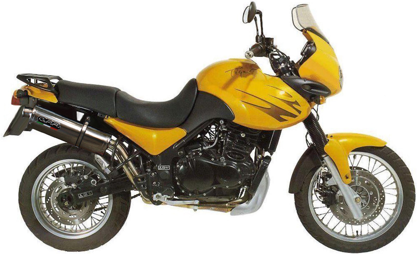 Exhaust Tip With Noise Certification Trioval Stainless Steel - Gpr Compatible With Triumph Tiger 955 (2002-2006)