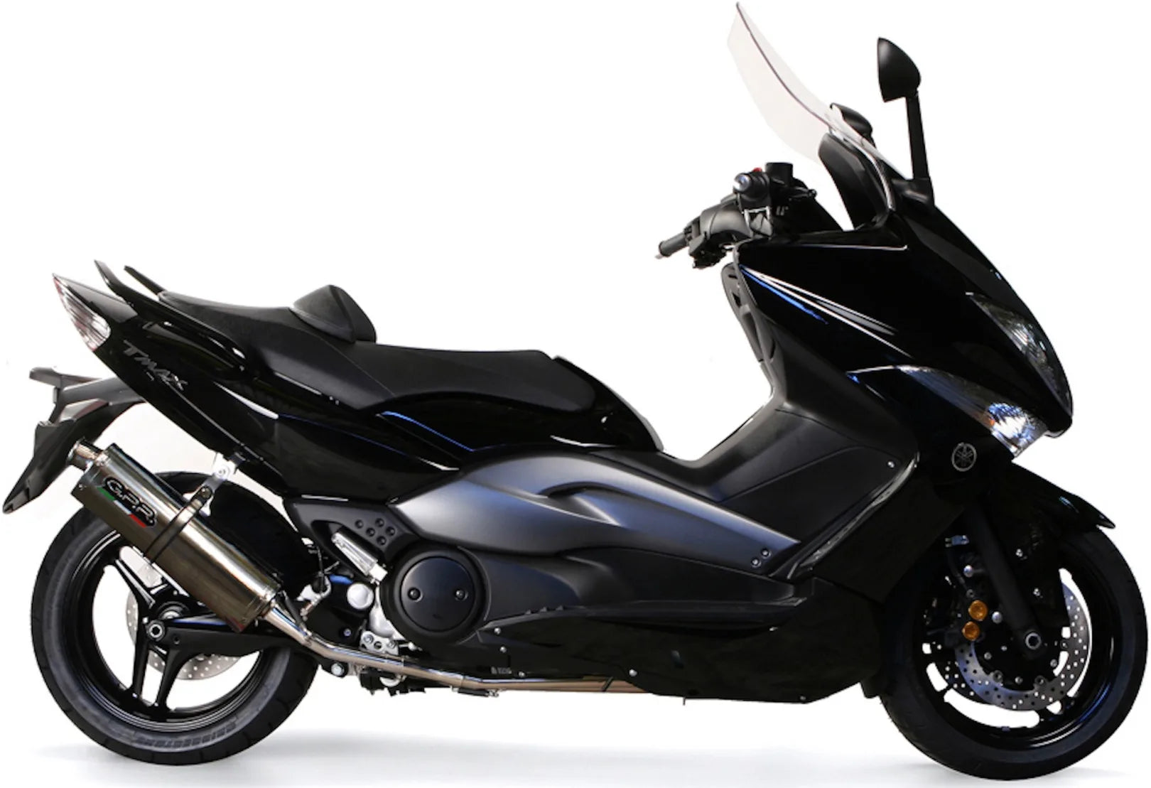 Sistema De Escape Completo Sin Catalizador Y Con Homologación Acústica Trioval Acero - Gpr Compatible Con Yamaha T-Max 500 (2001-2011)