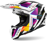 Casco Off-Road Para Moto Airoh Twist 3 - Tw3R38 Thermoplastic Hrt Gloss Rainbow Talla Xs