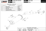 Exhaust Tip With Noise Certification Oval Stainless Steel - Mivv Compatible With Honda Cbr 1000 Rr (2004-2005)