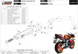 Tubo De Escape Con Homologación Acústica Suono Acero Carbono - Mivv Compatible Con Honda Cbr 600 Rr (2007-2012)