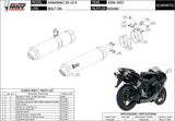 Escape Doble Con Homologación Acústica Gp Acero Negro - Mivv Compatible Con Kawasaki Zx-10R (2006-2007)