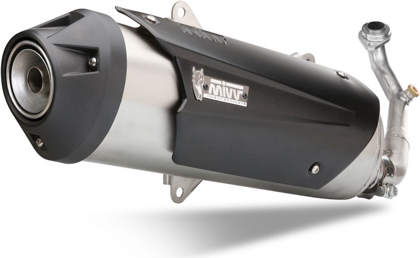 Complete Catalytic Exhaust System With Sound Certification Urban Stainless Steel - Mivv Compatible With Kymco People S 125 (2008-2009)